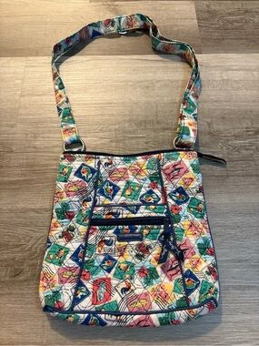 Vera Bradley Multicolor Quilted Crossbody Bag - Teal, Pink, Yellow